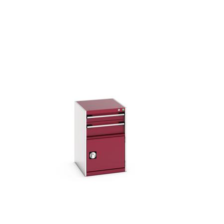 40018031-24V Bott 1 Door, 2 Drawer Sheet Steel Floor Standing Storage Cabinet, 525 X 650 X 800mm