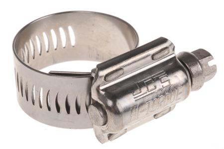 HTM30P HI-TORQUE Stainless Steel Slotted Hex Worm Drive, 16mm Band Width, 20 → 30mm ID