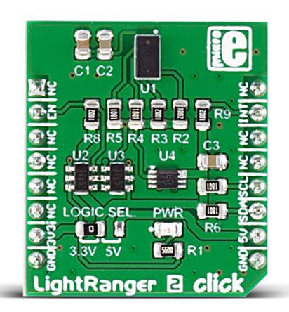 MIKROE-2509 MikroElektronika LightRanger 2 Click Gesture Sensor MikroBus Click Board for VL53L0X