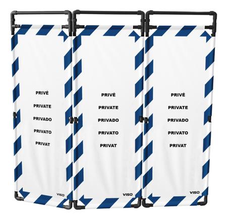 TRAVO180PRIV Viso Blue, White PVC Folding Barrier