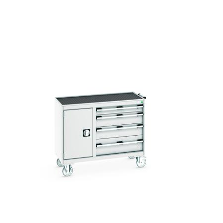 41006012-16V Bott 1 Door, 4 Drawer Sheet Steel Floor Standing Storage Cabinet, 1050 X 525 X 885mm
