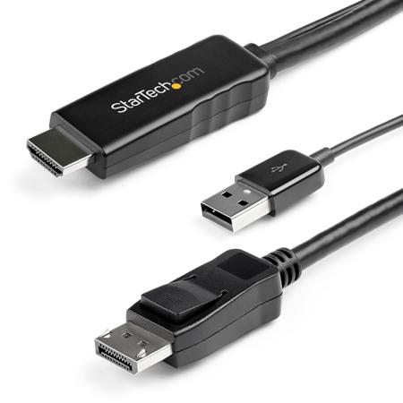 HD2DPMM2M StarTech.com HDMI to DisplayPort Video Converter, 2m Length - 3840 x 2160 Maximum Resolution
