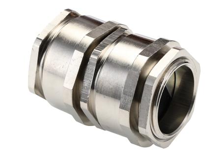 52107350---52103040 Lapp M32/29 Metallic Nickel Plated Brass, IP54 Cable Gland With Locknut