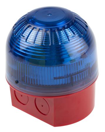 PSB-0057 Xenon, Flashing Xenon Beacon PSB Series, Blue, Base Mount, 10 → 60 V dc