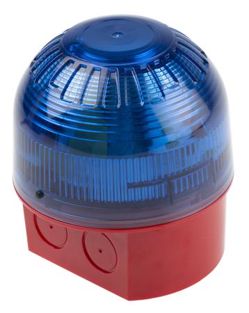 PSB-0057 Xenon, Flashing Xenon Beacon PSB Series, Blue, Base Mount, 10 → 60 V dc