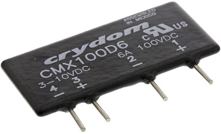 CMX100D6 Sensata Crydom Solid State Relay, 6 A rms Load, PCB Mount, 100 V Load, 10 V dc Control