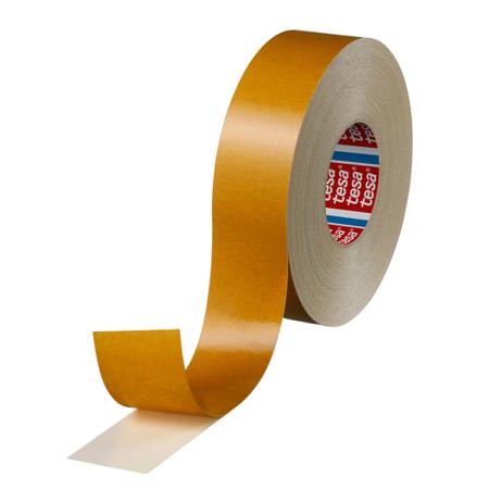 04964-00076-00 Tesa 4964 White Double Sided Cloth Tape, 390 Thick, 7,6 N/cm, Cloth Backing, 50mm x 50m