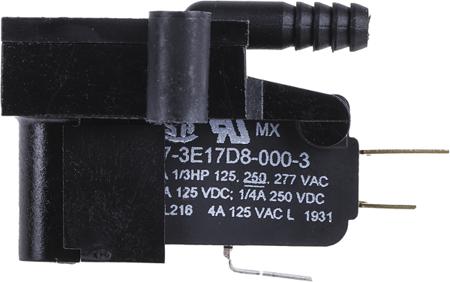6101-0004 Herga Differential for Fluid Pressure Sensor maximum pressure reading 2.75bar 250 V ac
