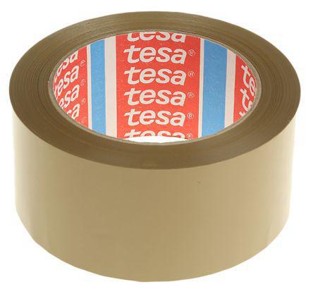 04124-00096-00 Tesa 4124 Brown Single Sided Packaging Tape 66m x 50mm