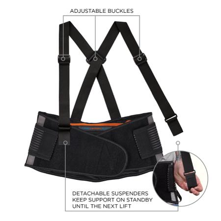 11119 Ergodyne Black Back Support Belt, 64cm