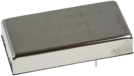 REC15-1215D-H2-M Recom REC15 15W Isolated DC-DC Converter Through Hole, Vin 9 → 18 V dc, Vout ±15V dc