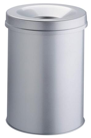 330610 Durable Safe 30L Grey Steel Waste Bin