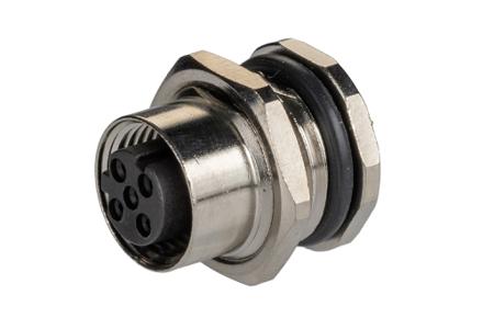 T4131512041-000 TE Connectivity M12 Series, 4 Pole Panel Mount Circular Connector Plug, Female Contacts, IP67