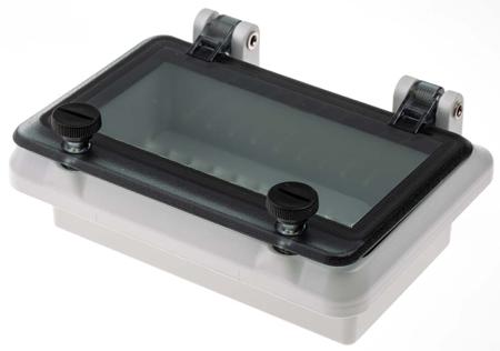 297-1235 RS PRO Grey Polycarbonate IP44 Inspection Window for use with 46277-3, DIN 43880