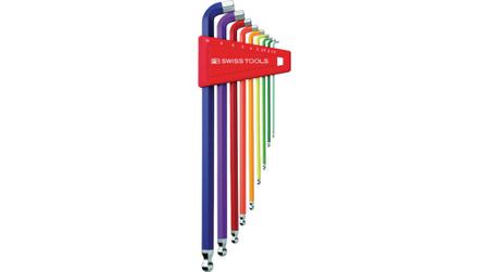 PB 2212.LH-10 RB PB SWISS TOOLS 9 piece L Shape Hex Key Set, 1.5 mm, 2.5 mm, 2 mm, 3 mm, 4 mm, 5 mm, 6 mm, 8 mm, 10 mm