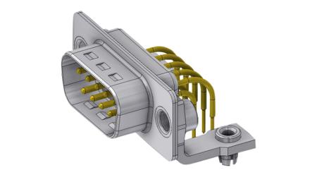 DTS09PYC/2M47UN Deltron Connectors DTS 9 Way Right Angled Through Hole D-sub Connector Plug, 2.84mm Pitch