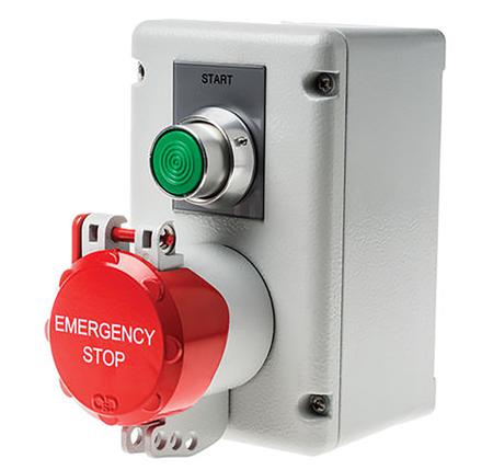 SSTH/GS/P/F1/MG/CO Craig & Derricott Momentary (Start), Pull to Reset (Stop) Push Button Control Station - SPDT, Die Cast Aluminium,