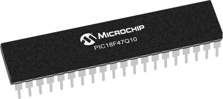PIC18F47Q10-I/P Microchip PIC, PIC18 Microcontroller, 128kB FLASH, 40-Pin PDIP