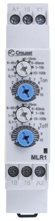 88827155 Crouzet DIN Rail Mount Timer Relay, 24 → 240 V ac, 24V dc, 1-Contact, 0.1 s → 100h, 1-Function, SPDT