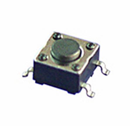 HP0315AFKP2-S NKK Switches Black Flat Button Tactile Switch, SPST 125 mA 0.8mm Surface Mount