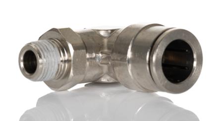 101471018 Norgren PNEUFIT 10 Series Straight Threaded Adaptor, R 1/8 Male to Push In 10 mm, Threaded-to-Tube Connection Style