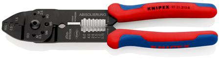 97 21 215 B Knipex 97 Hand Crimp Tool for Uninsulated Open Barrel Terminals, 0,5 → 2,5mm² Wire