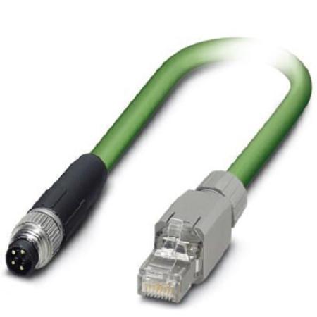 1402452 Phoenix Contact Ethernet Cable, Shielded Shield, Green, 500mm