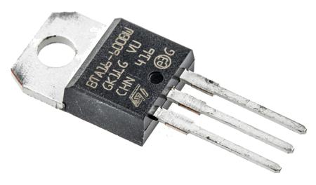 BTA16-600BWRG STMicroelectronics Through Hole, 3-pin, TRIAC, 600V, Gate Trigger 1.3V 600V