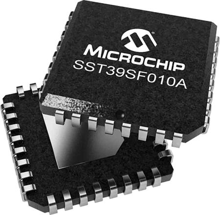 SST39SF010A-55-4I-NHE-T Microchip NOR 1Mbit Parallel Flash Memory 32-Pin PLCC-32,