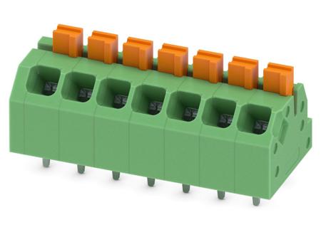 1862097 Phoenix Contact SPTAF 1/ 7-3.5-EL Series PCB Terminal Block, 7-Contact, 3.5mm Pitch, Through Hole Mount, 2-Row
