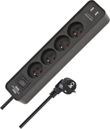 1153241006 brennenstuhl 1.5m 4 Socket 2P+T Extension Lead, 230 V, IP20