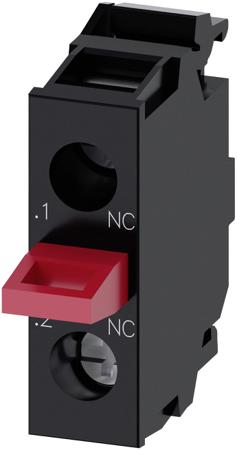 3SU1400-2AA10-1MA0 Siemens SIRIUS ACT 3SU14 Series Contact Block, 500V ac/dc, 1NC