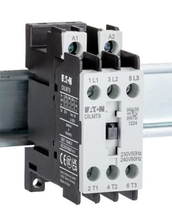 190995-DILMT9-230V50HZ-240V60HZ- Eaton Contactor, 240 V ac Coil, 3-Pole, 9 A, 4 kW, 3NO