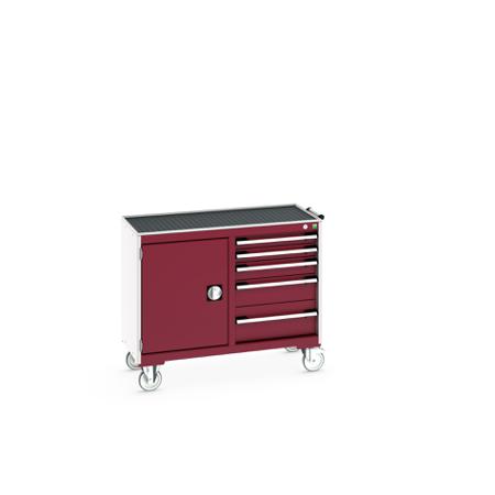 41006009-24V Bott 1 Door, 5 Drawer Sheet Steel Floor Standing Storage Cabinet, 1050 X 525 X 885mm