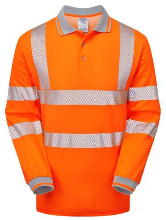 LFE926-NB-M PULSAR LFE904 Orange Men Hi Vis Polo Shirt, M