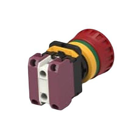 PBES22L022R TE Connectivity PBES22 Series Illuminated Emergency Stop Push Button, Panel Mount, 22.3mm Cutout, 2NC, IP20, IP65