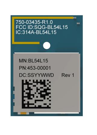 453-00001C Ezurio  RF RF Module Bluetooth Module 2.402 - 2.480GHz, 1.7 → 3.5V
