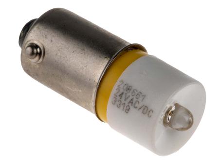 208-661 RS PRO Yellow LED Indicator Lamp, 24V ac/dc, BA9s Base, 10mm Diameter, 630mcd