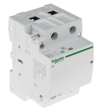 A9C20882 Schneider Electric Acti9 iCT iCT Contactor, 230 V ac Coil, 2-Pole, 100 A, 2NO, 250 V ac