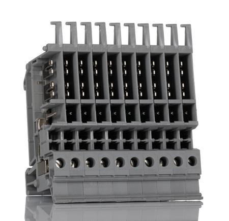 3070435 Phoenix Contact  8-0, 8), VBSTB 4-FS (6-2 Series Grey, 2.5mm², 1-Level, Screw Termination