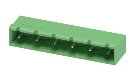 1766275 Phoenix Contact, 7.62mm Pitch, GMSTBA 2.5/ 6-G-7.62, 6 Way, Right Angle, Pluggable Terminal Block, Header, Through