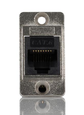 257-6716 RS PRO Single-Port RJ45 Female Feedthrough Ethernet Connector, Cat6, Unshielded