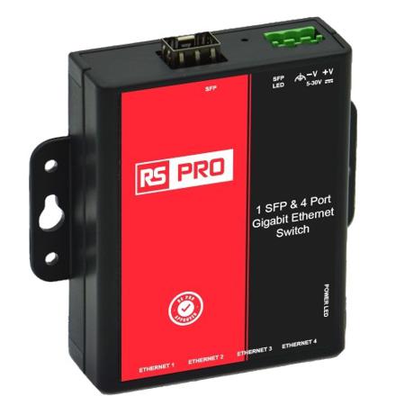 282-4456 RS PRO Industrial Ethernet Switch, 4 RJ45 Ports