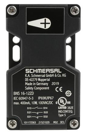 BNS-16-12ZD BNS16 Magnetic Safety Switch, Coded Actuator, Plastic, 100 V ac/dc