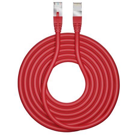 CORD6ASF01RMSH CAE GroupeCORD6ASF01, 1m Cat6a, Red RJ45 to Male RJ45 Male, S/FTPShielded, Terminated LSZH Sheath