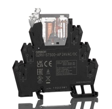 G3RV-ST700-A 24VDC Omron G3RV-ST Series Solid State Interface Relay, 24 Vdc Control, 2 A Load, DIN Rail Mount