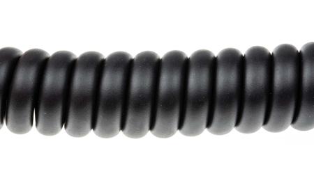 73220239 500mm 18 Core Coiled Cable 0.14 mm² CSA Polyurethane PUR Sheath Black, 7.8mm OD