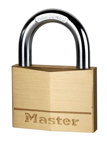 160EURD Master Lock Padlock Brass Padlock, 9mm Shackle, 60mm Body