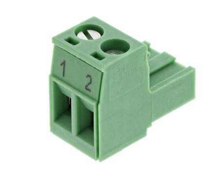 1829756 Phoenix Contact, 5mm Pitch, MSTB 2.5/2-ST BD:1-2, 2 Way, Pluggable Terminal Block, Plug, Plug-In, Screw Termination,