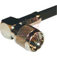 182323 connector,rf coaxial,mini-uhf right angle crimp plug,2-piece,rg58,141,lmr195